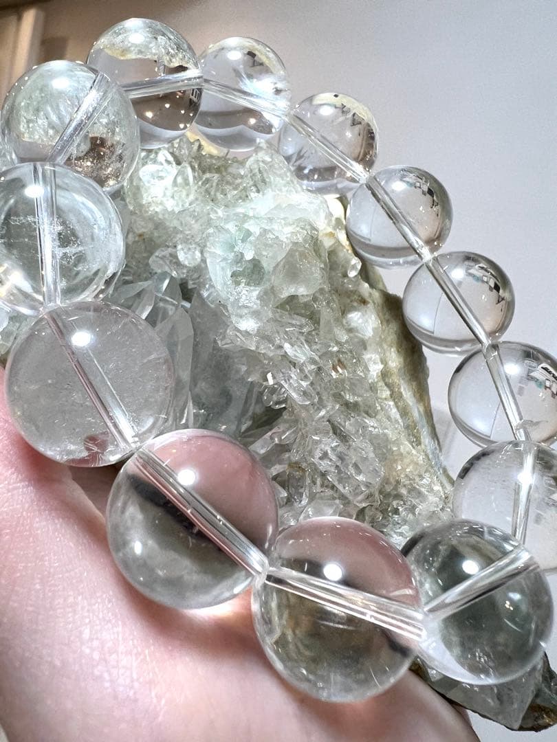 R様美✨超希少✨AAAAAマニハール水晶ブレスレット✨精霊の花冠✨レムリアン天使