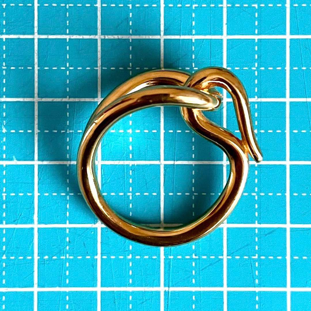 HERMES エルメス　スカーフリング　ジャンボ　ゴールド