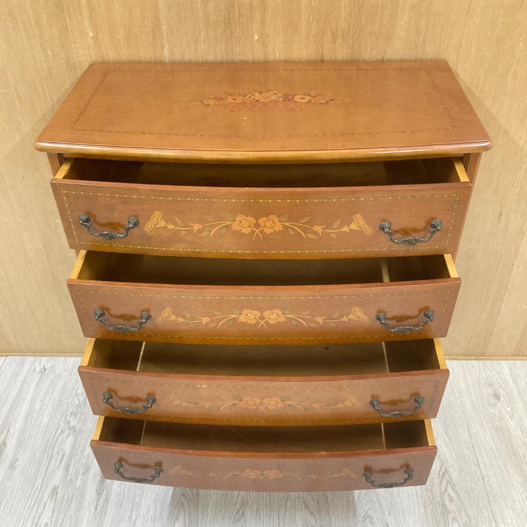 アンティーク　猫脚　4段チェスト　イタリア　クラシック