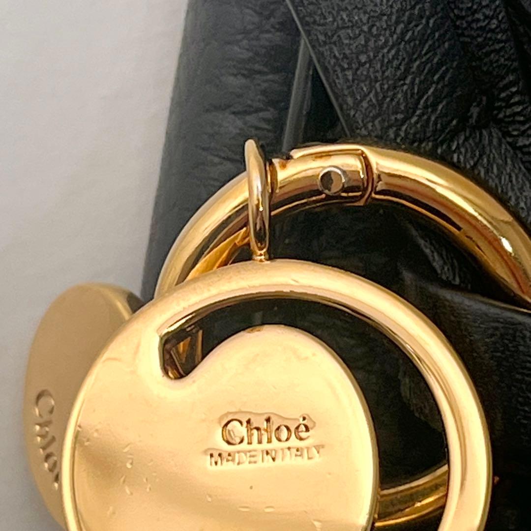 【美品】Chloé アルファベット ミニ財布 ブラック 箱付　0128-③