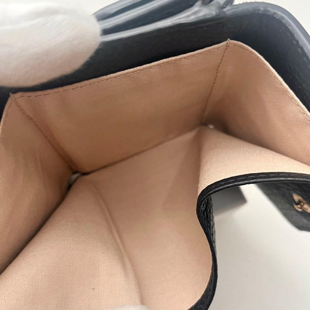 【美品】Chloé アルファベット ミニ財布 ブラック 箱付　0128-③