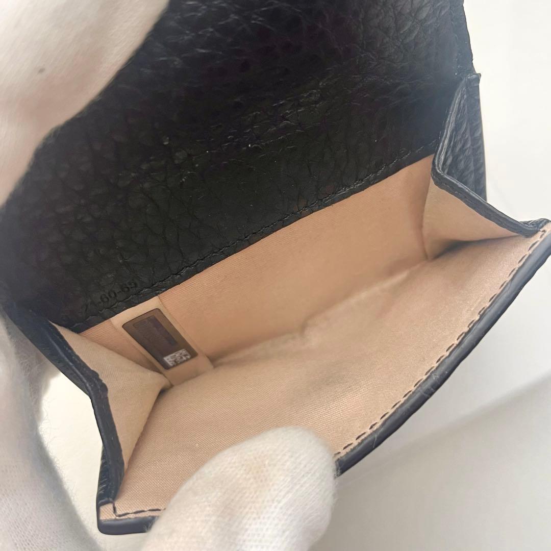 【美品】Chloé アルファベット ミニ財布 ブラック 箱付　0128-③