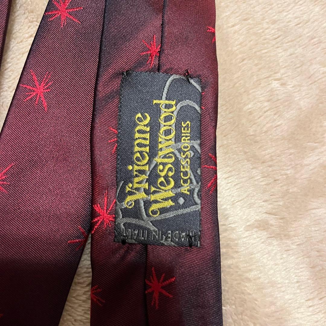 てきや【新品・未使用】希少　ヴィヴィアン　ネクタイ　オーブ　総柄　シルク