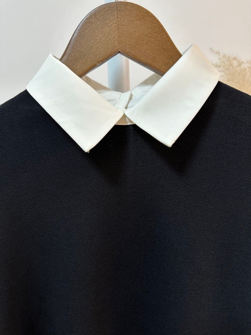 LE PHIL新品⭐️襟付きフレアニットチュニックニットポロシャツラガーシャツ