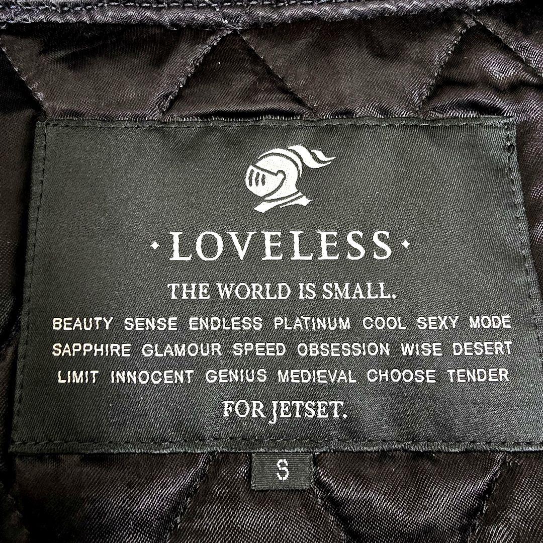 ラブレス ナポレオンコート カシミヤ ダッフルコート 銀ボタン フード 黒 S