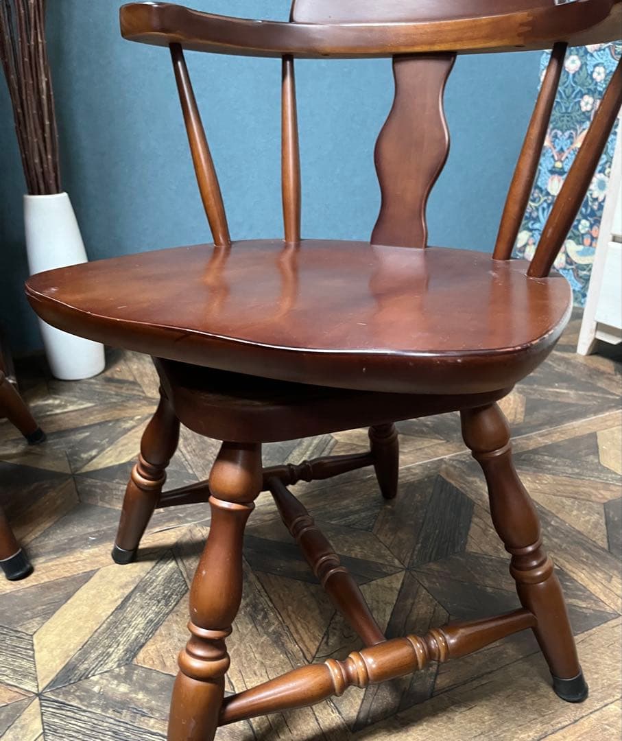 かめちゃん＊ダイニングチェア 回転椅子 ウィンザーチェア インテリア