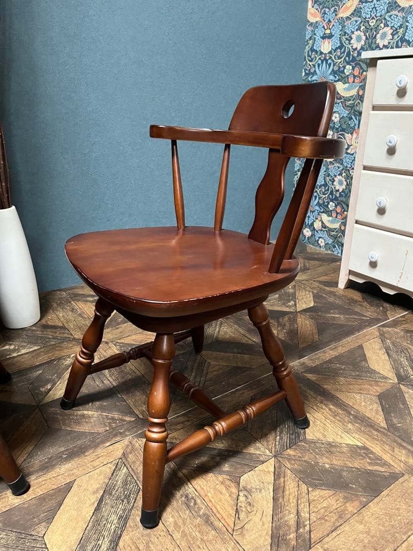 かめちゃん＊ダイニングチェア 回転椅子 ウィンザーチェア インテリア