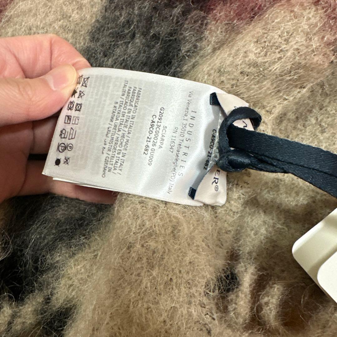 茶*ー様 MONCLER チェック柄マフラー