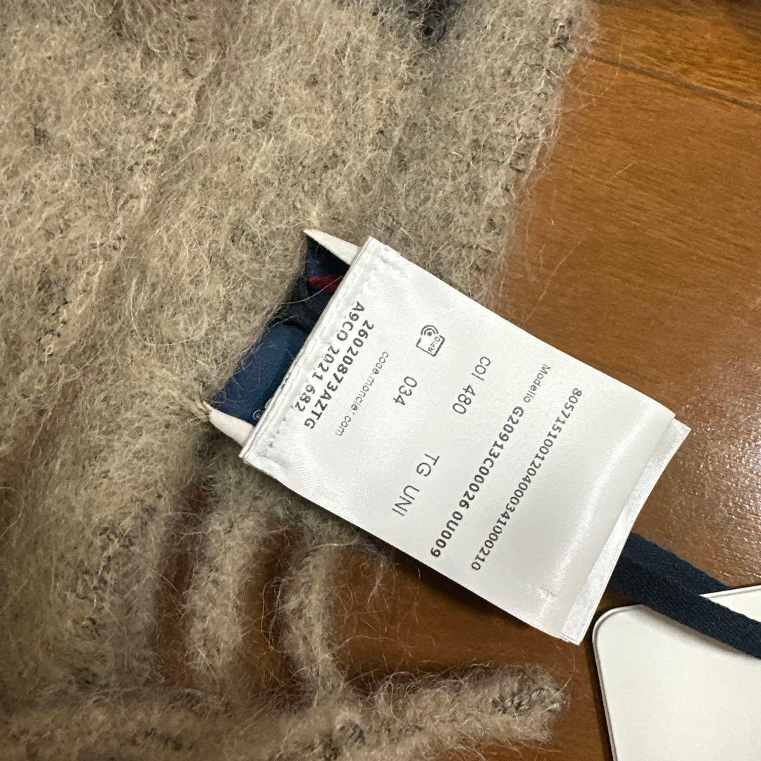 茶*ー様 MONCLER チェック柄マフラー