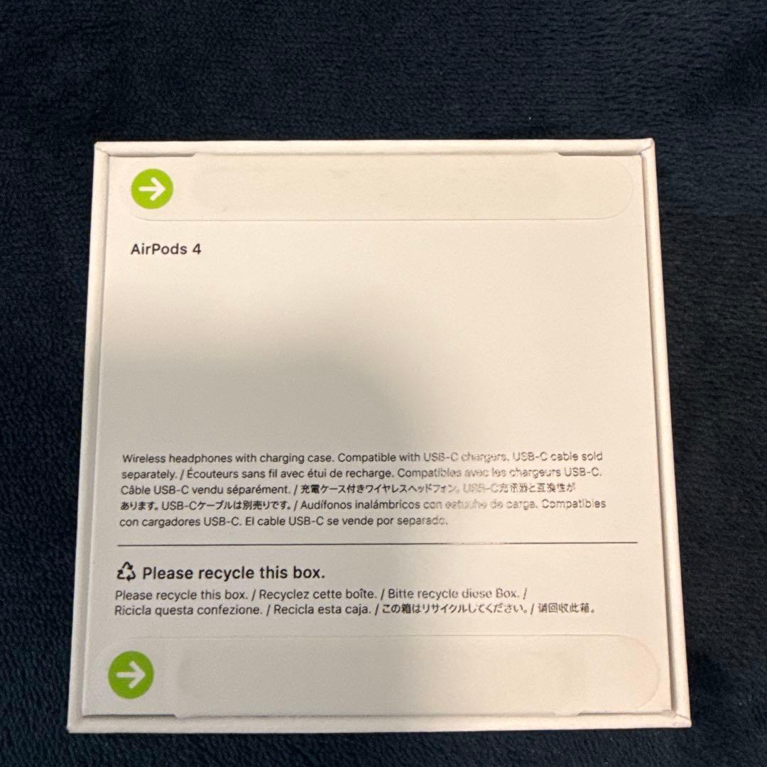 【新品未開封】AirPods 4 本体 USB-C充電ケース対応