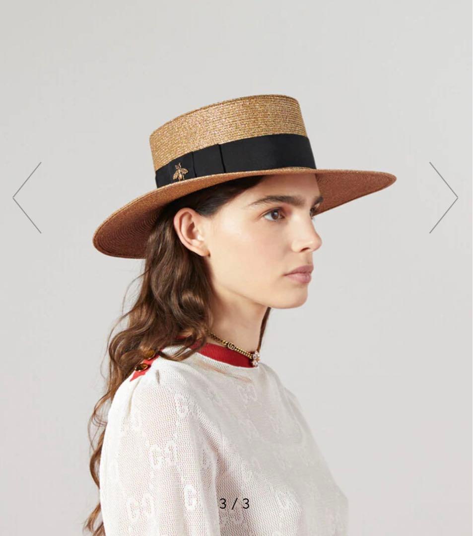 新品未使用☆グッチ☆カンカン帽☆麦わら帽子