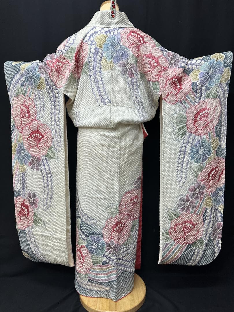 藤娘きぬたや 総絞り 牡丹下り藤 振袖 フルセット