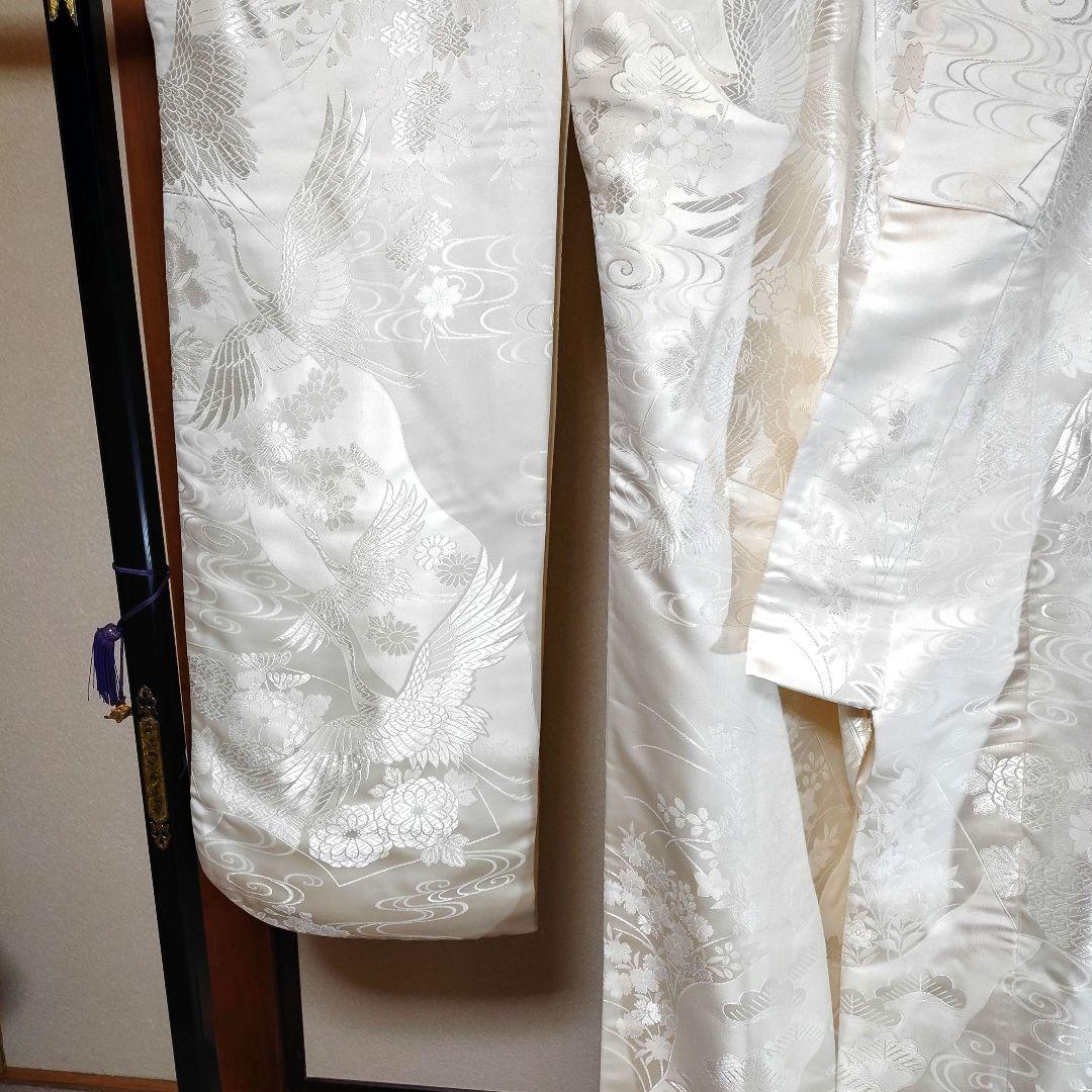 白地白無垢打ち掛け朱子地D1