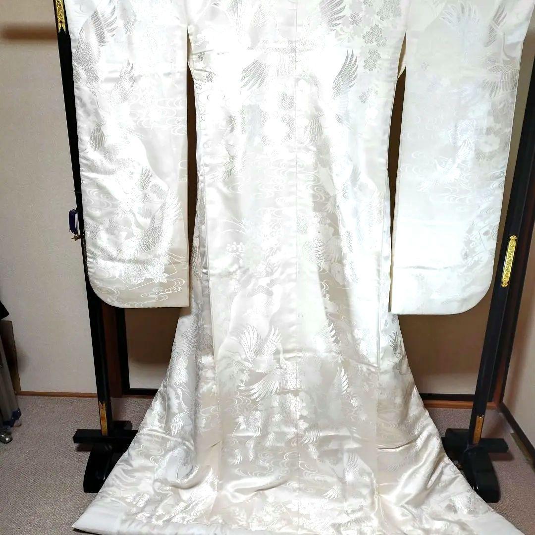 白地白無垢打ち掛け朱子地D1