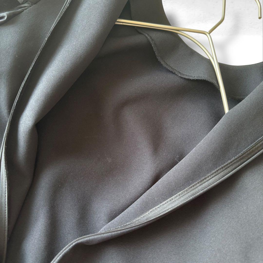 アダムエロペ バルーンスリーブロンパース　オールインワン　ブラック　S