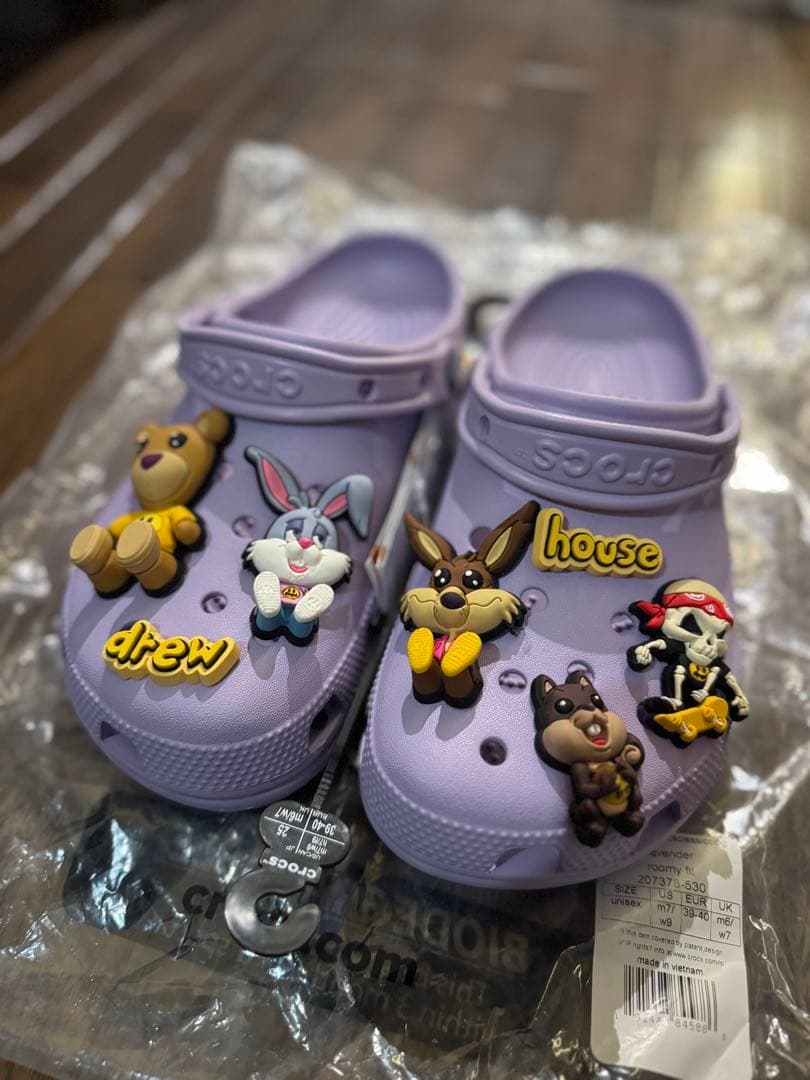 crocs × drew house ジビッツ付き M7/W9サイズ