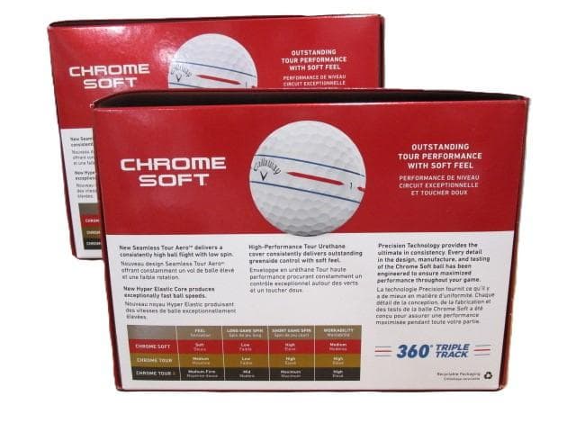 キャロウェイ クロムソフト 360°トリプルトラック　ホワイト　2ダースセット