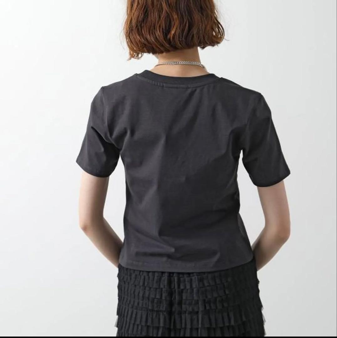 GANNI ブラック 半袖 Tシャツ