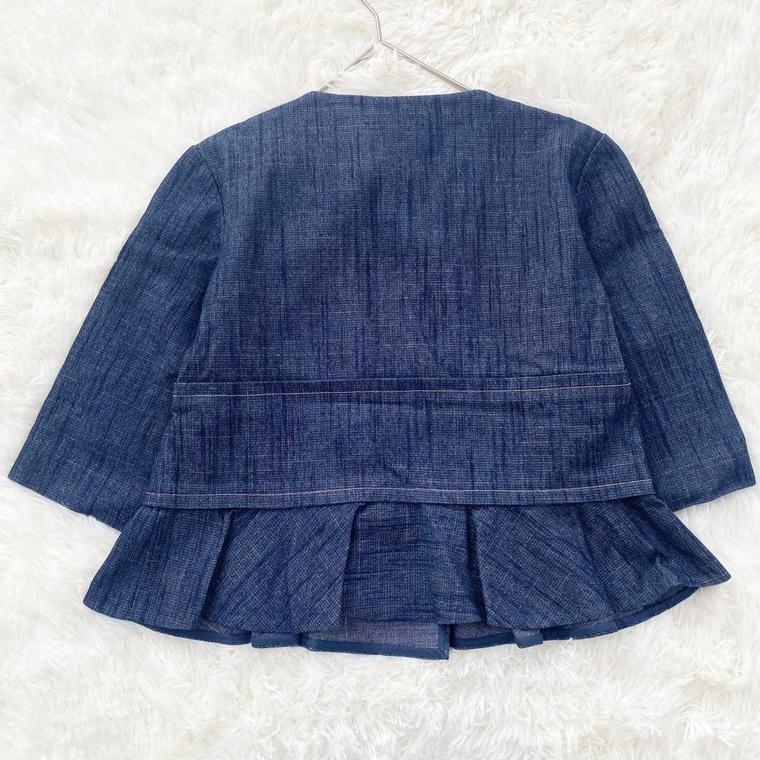 VIVIENNE TAM 7分袖ペプラムデニムジャケット