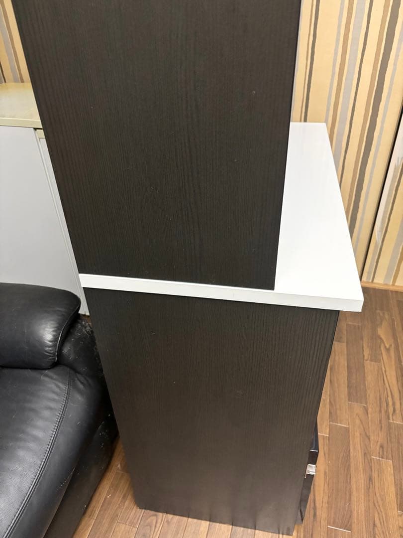 カップボード　食器棚　ブラックウッド　90cm幅