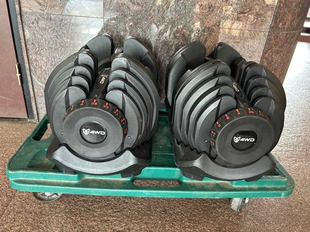 引取歓迎4WD 可変式ダンベル 4kg〜38kg 2個セット 千葉県鎌ケ谷市