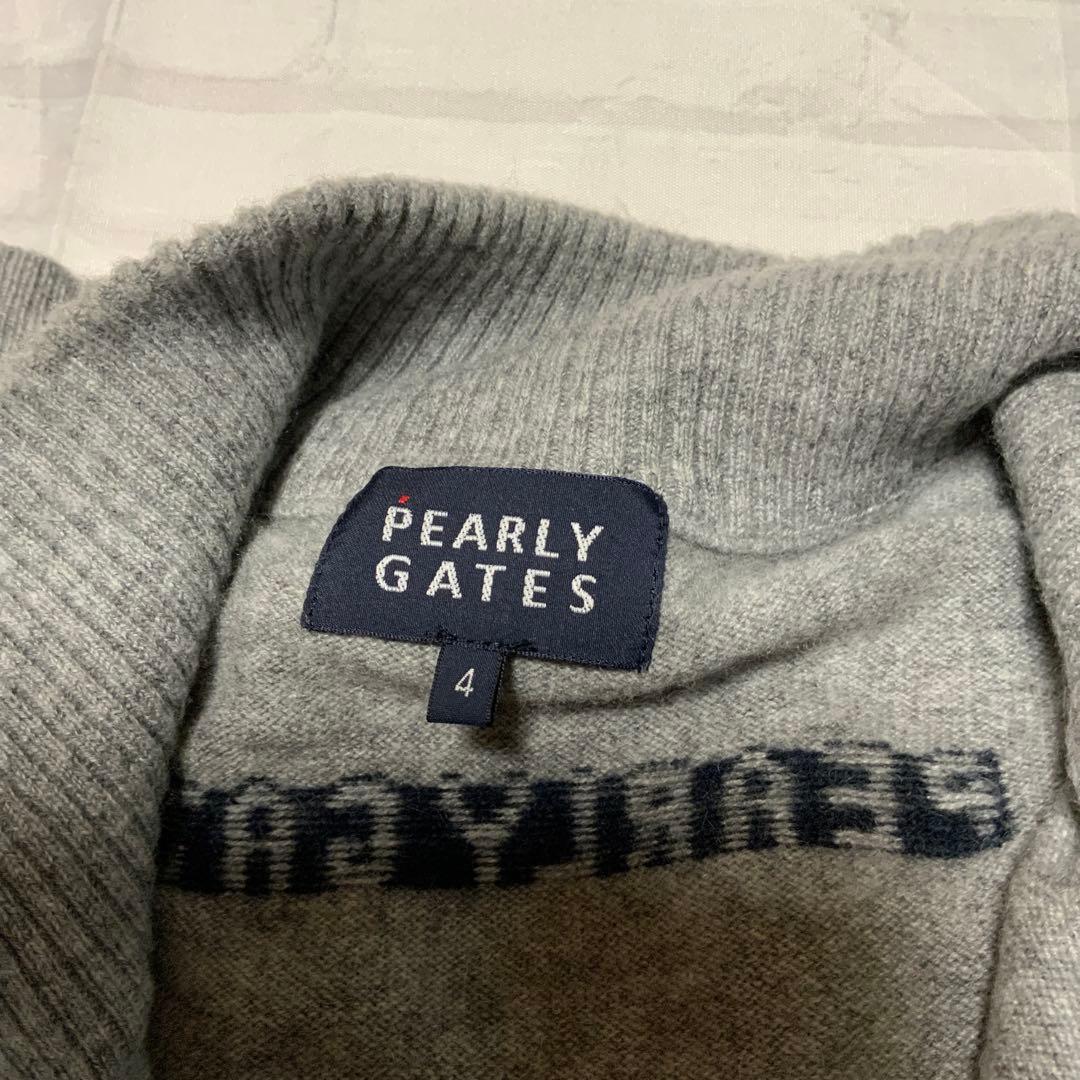 PEARLY GATES グレー ジップアップセーター　カシミヤ　サイズ4