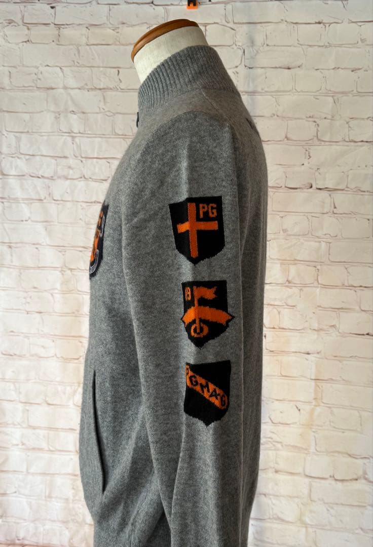 PEARLY GATES グレー ジップアップセーター　カシミヤ　サイズ4