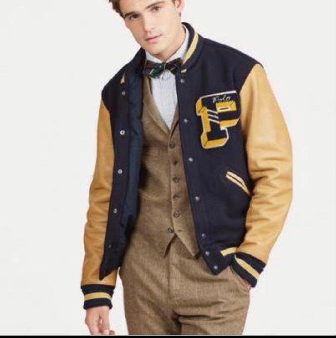 Polo Ralph Lauren スタジャン S ネイビー/ベージュ