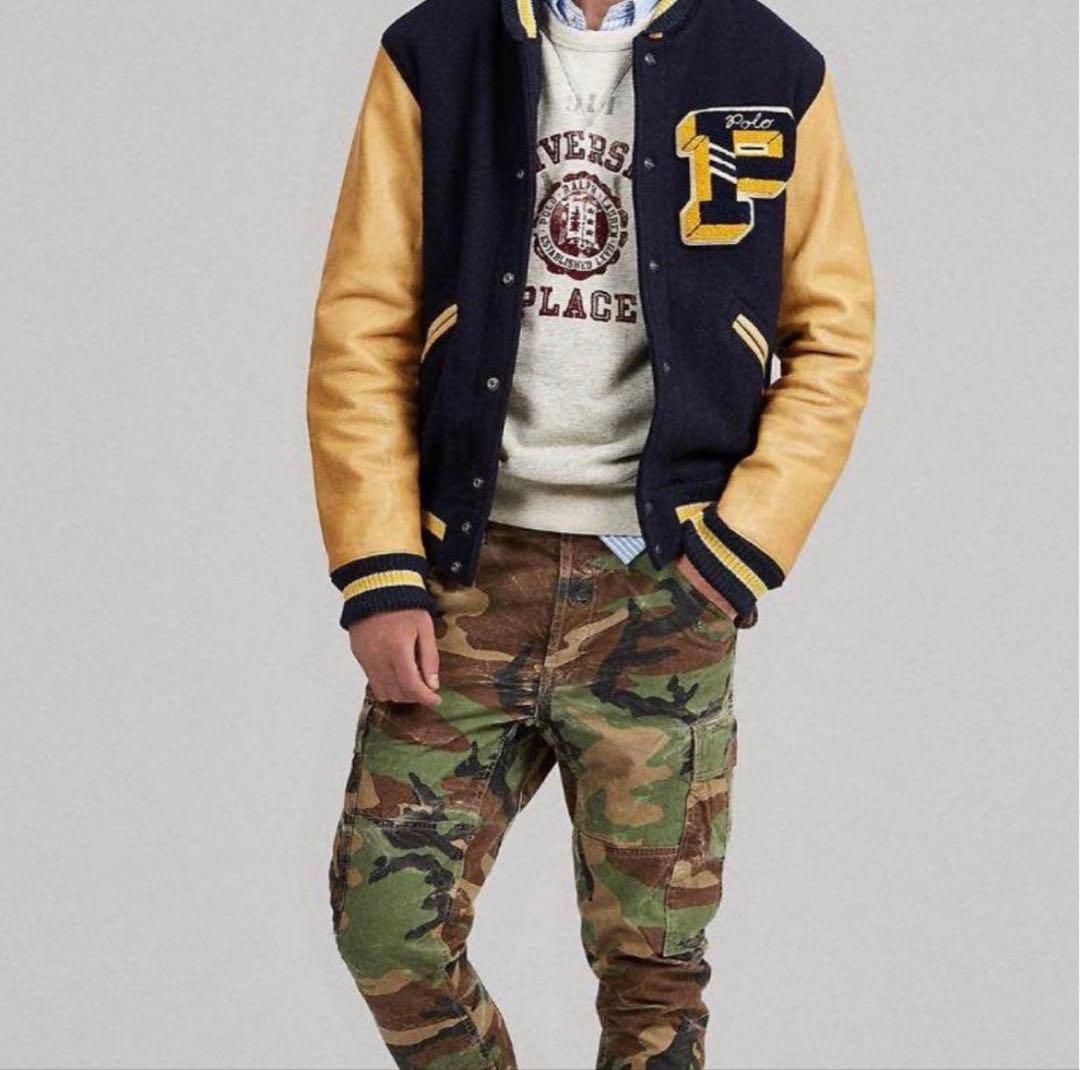 Polo Ralph Lauren スタジャン S ネイビー/ベージュ