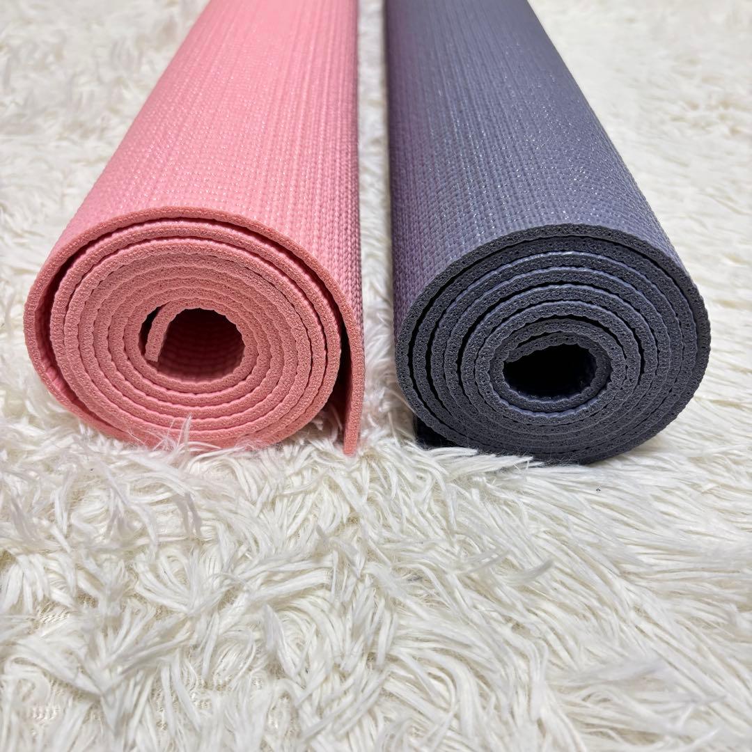 【美品】LAVA ヨガマット 2枚セット ピンク ネイビー 3mm ホットヨガ