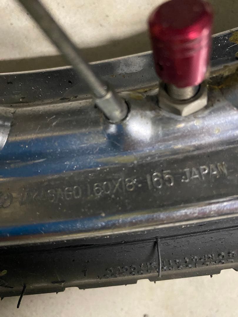 GS400 スポークダンロップタイヤ付きスポークホイール