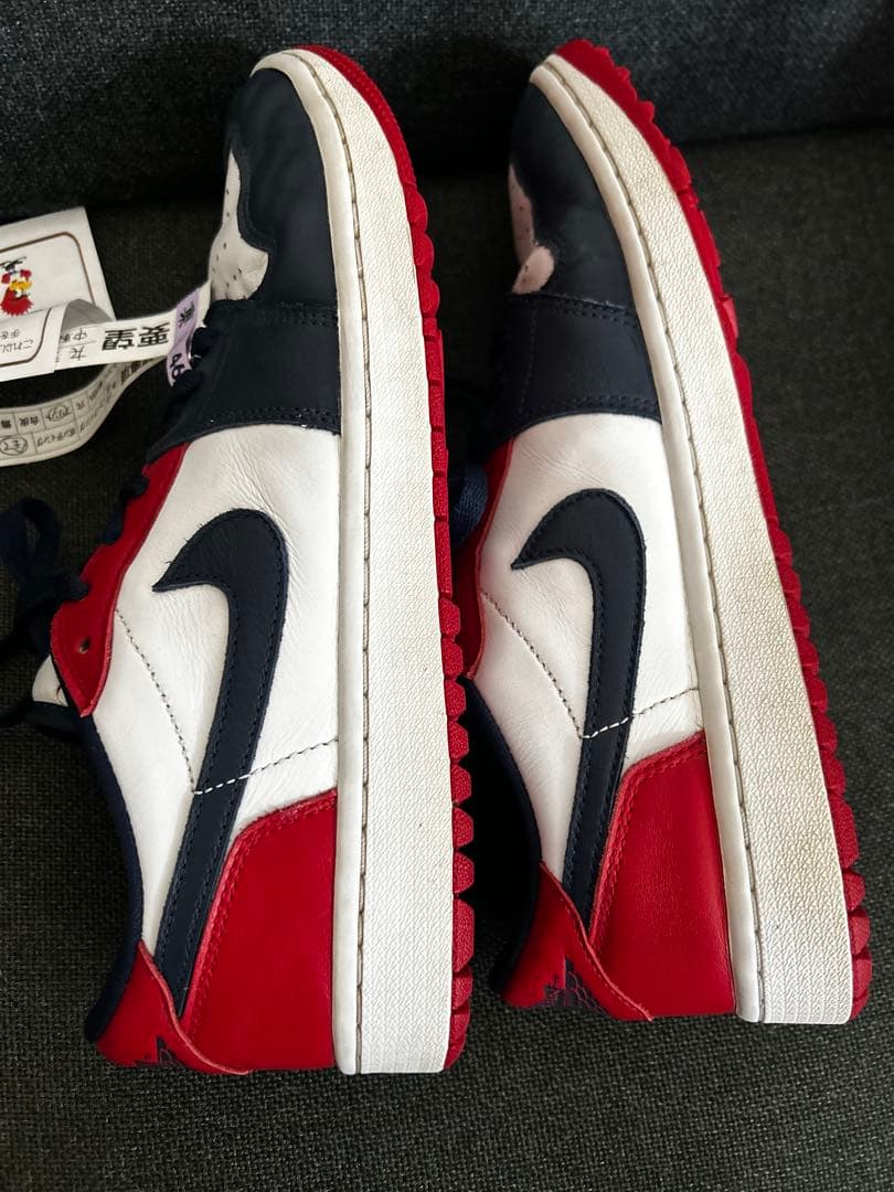 ［クリーニング済み　中古］ナイキ　エアジョーダン1 LOW ゴルフシューズ