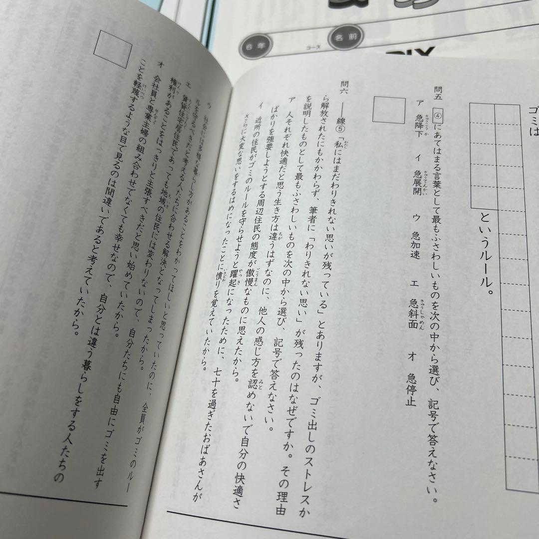 ㉑AAA サピックス　SAPIX 6年　国語Aテキスト　基礎と実戦