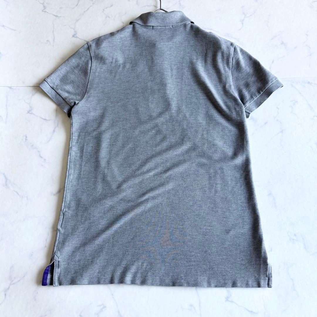 極美品 2023SS ラルフローレン パープルレーベル ピケポロシャツ ロゴ刺繍