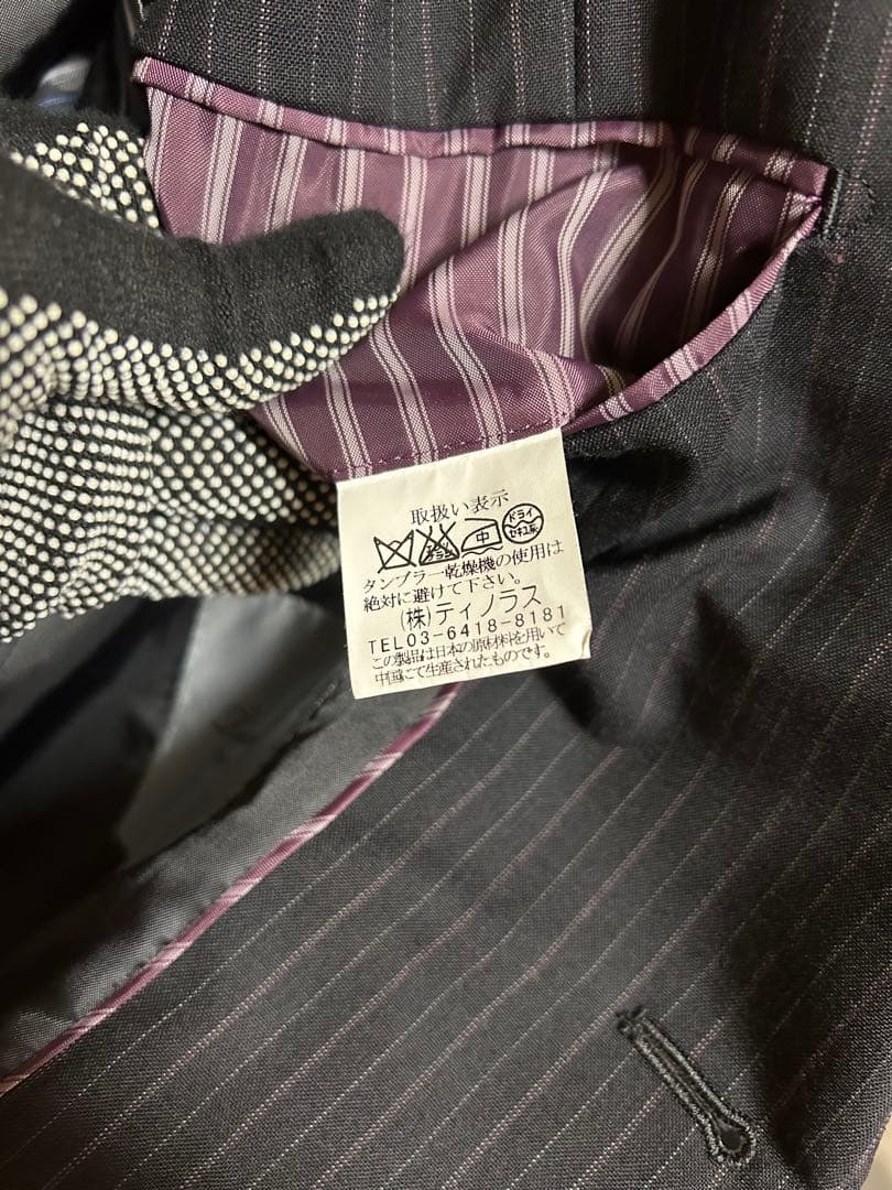 【新品】ティノラス 3ピーススーツ Mサイズ TENORAS ストライプ