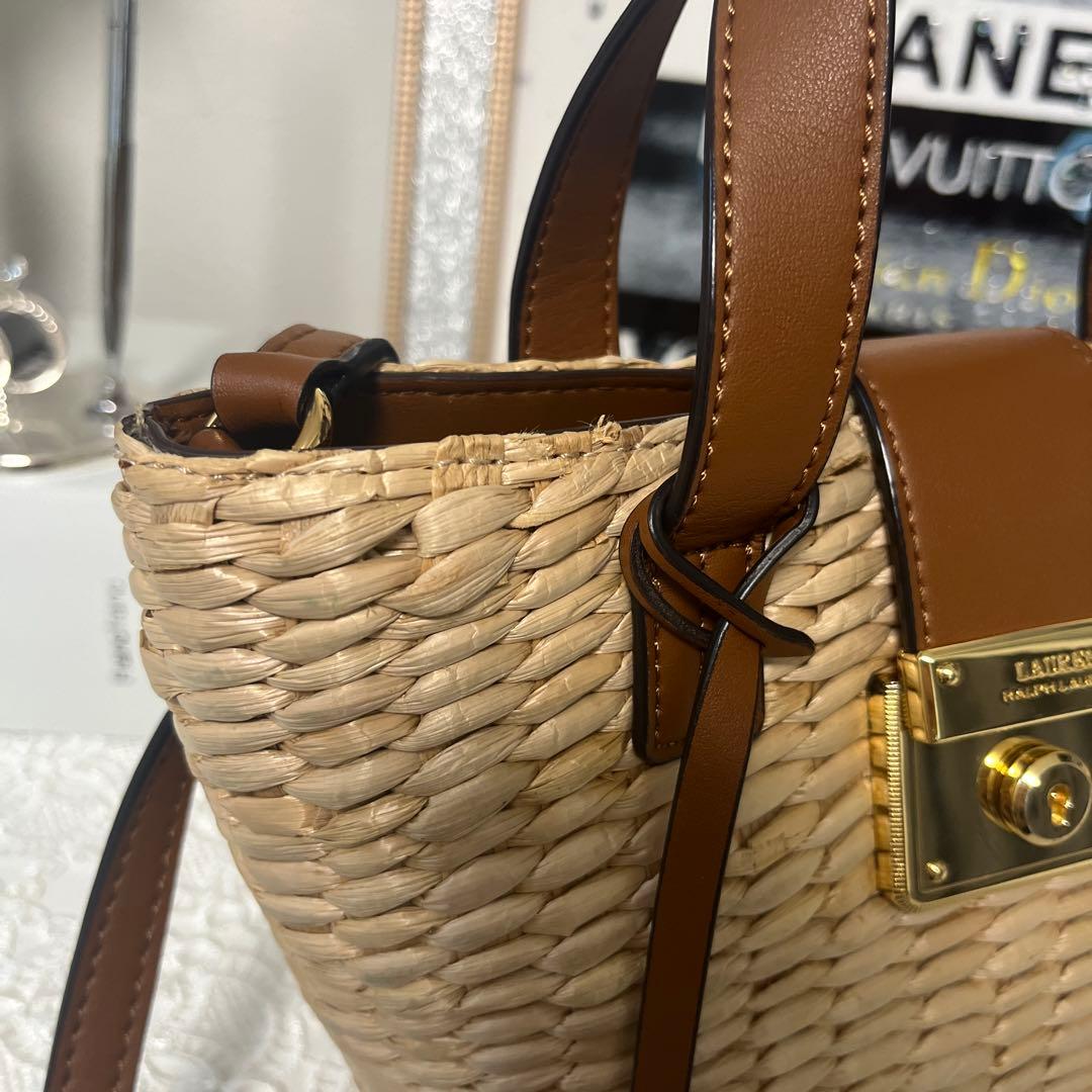 ローレンラルフローレン 2wayミニか ごバッグショルダー ブラウン