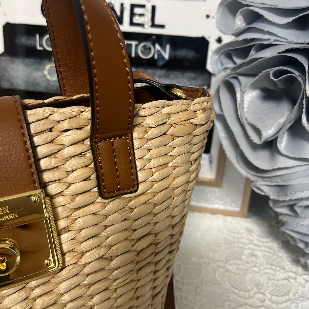 ローレンラルフローレン 2wayミニか ごバッグショルダー ブラウン