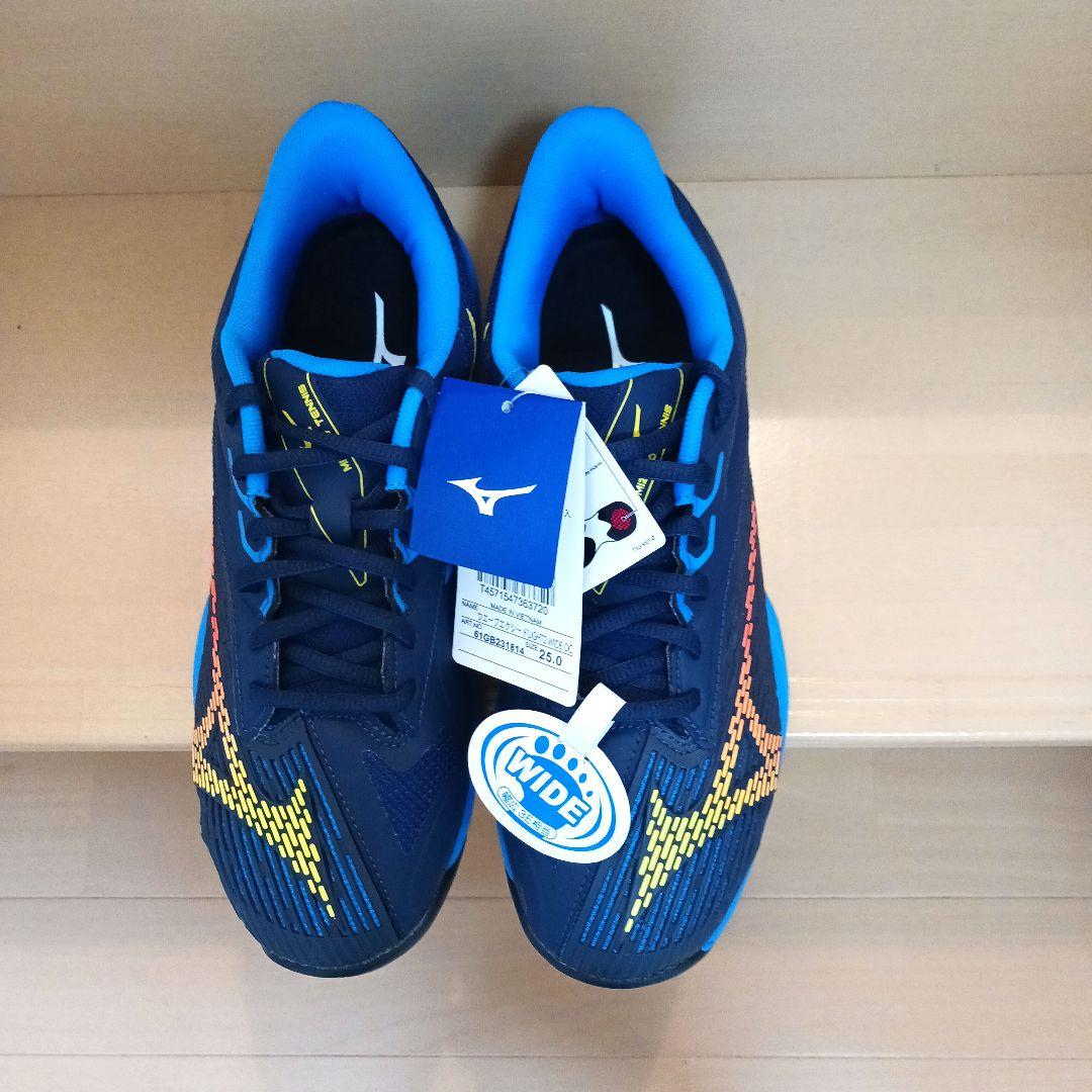 ミズノ テニスシューズ　ウェーブエクシードライト2 　ワイド3E 　25cm