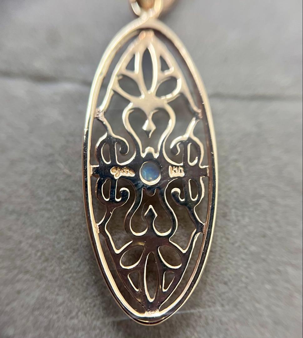 アガット k10 オパール 透かし ペンダント トップ チャーム