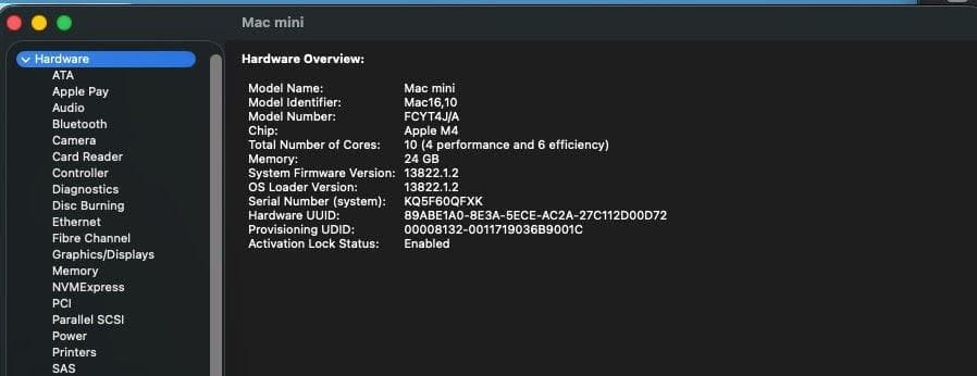 新品同様 Apple Mac mini M4 24GB - 512GB SSD