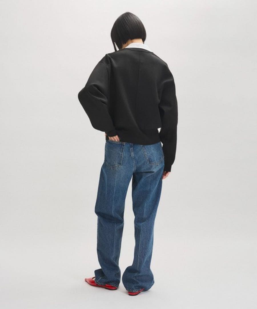 アダムエロペ 【WEB限定】・【サステナブル】カラー付きカーディガン