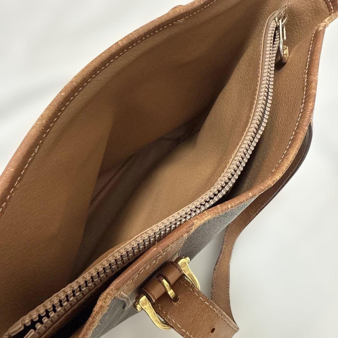 【中古】CELINE バケツ型　マカダムトートバッグ　バケットバッグ