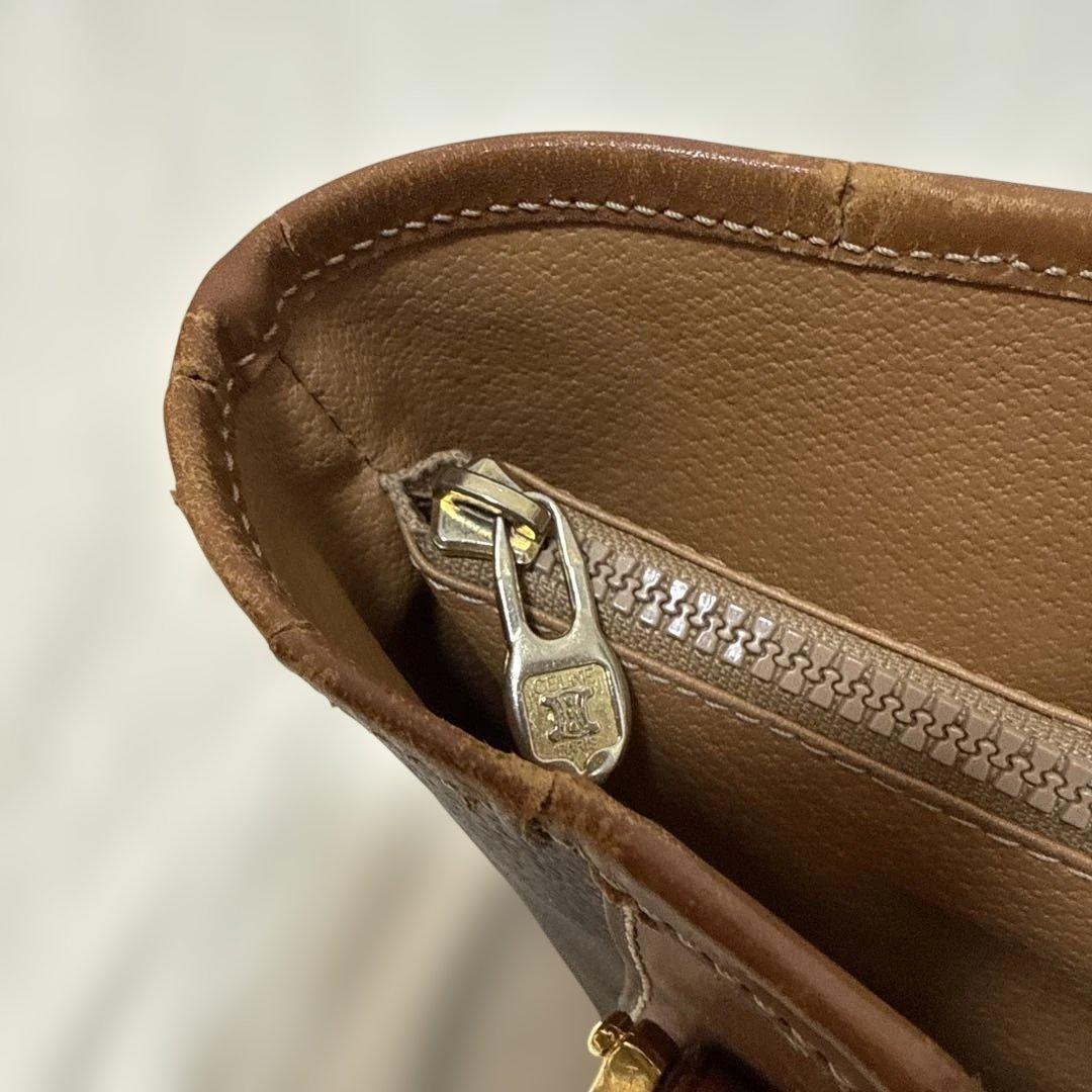 【中古】CELINE バケツ型　マカダムトートバッグ　バケットバッグ