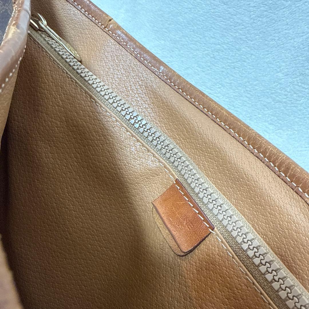 【中古】CELINE バケツ型　マカダムトートバッグ　バケットバッグ