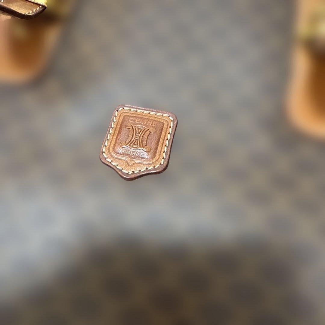 【中古】CELINE バケツ型　マカダムトートバッグ　バケットバッグ