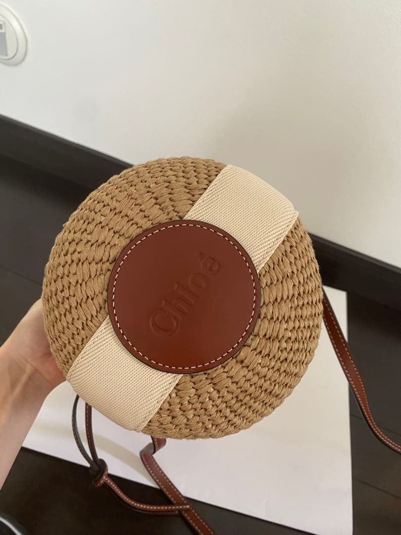 【正規店舗購入品】クロエ　Chloe woddy スモールバスケット かごバッグ