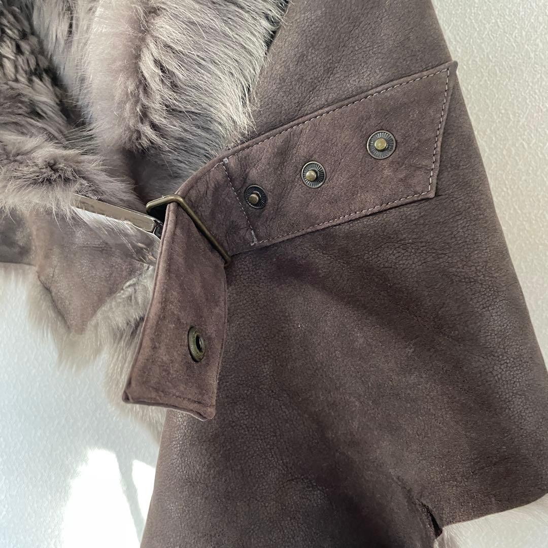 KARL DONOGHUE ファー ショール ダークブラウン