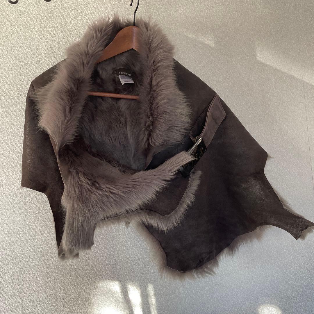 KARL DONOGHUE ファー ショール ダークブラウン