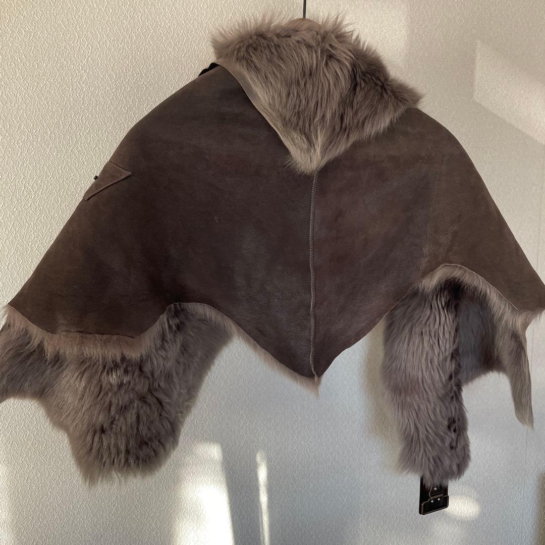 KARL DONOGHUE ファー ショール ダークブラウン