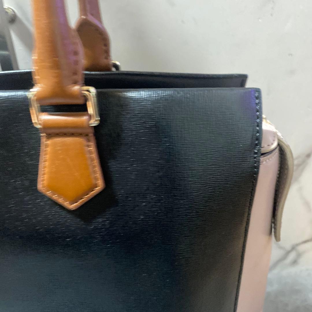 ポールスミス★カラーブロック　レザートートバッグ美品肩掛け可★バイカラー